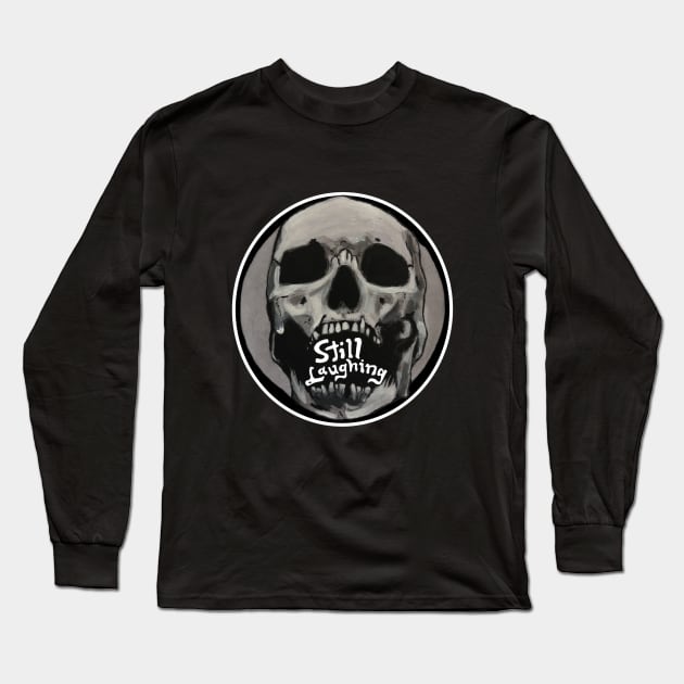 Skull Still Laughing Long Sleeve T-Shirt by rob-cure